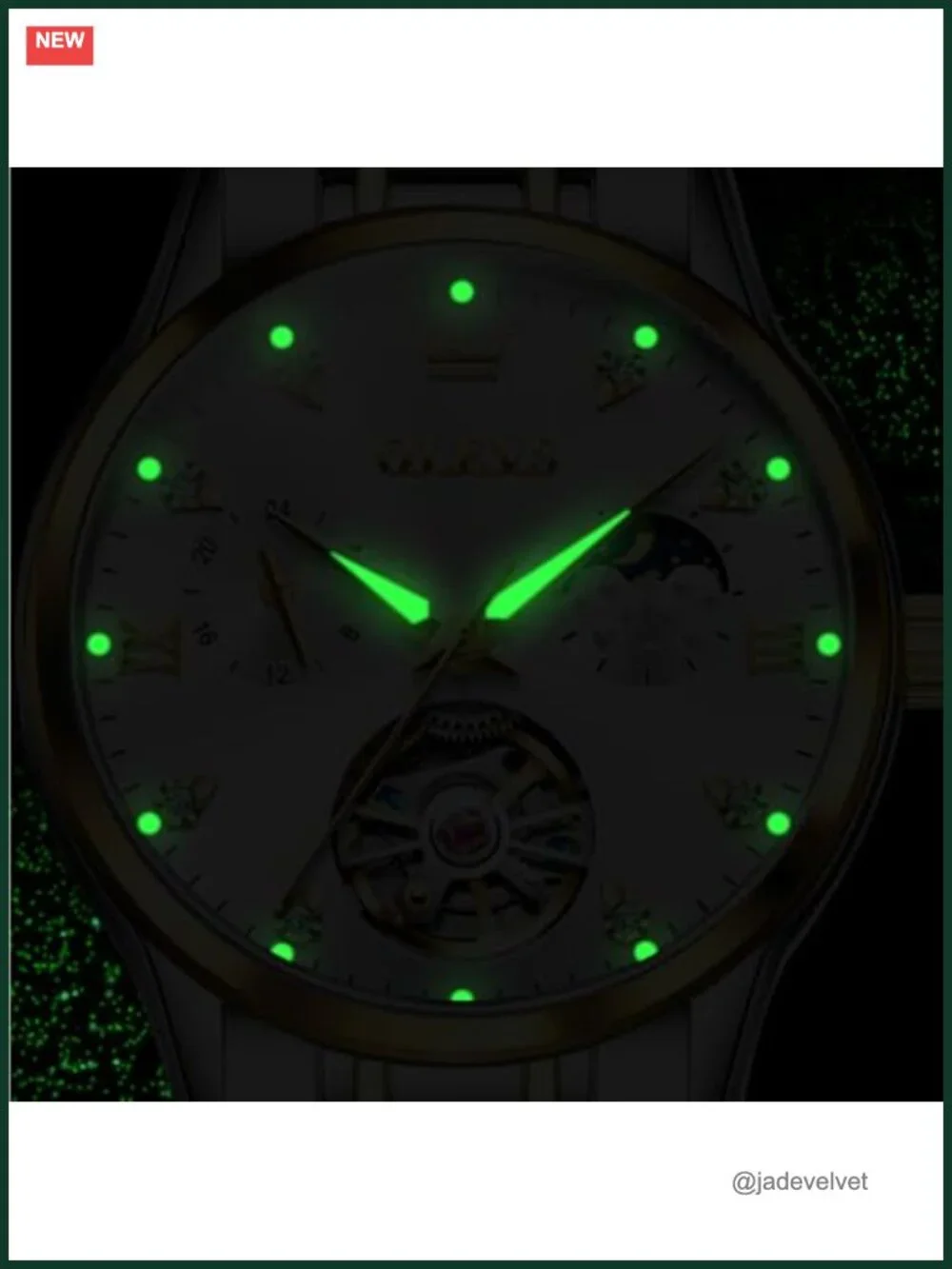 Women's Automatic Wrist Watch Stainless Steel Diamond Date Display